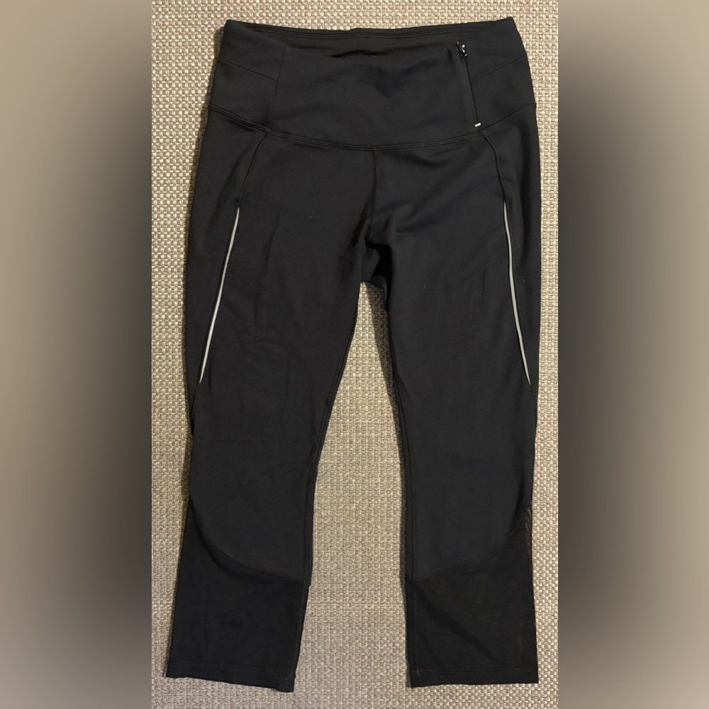 Small Calia Black Athletic Leggings with Reflective Stripes